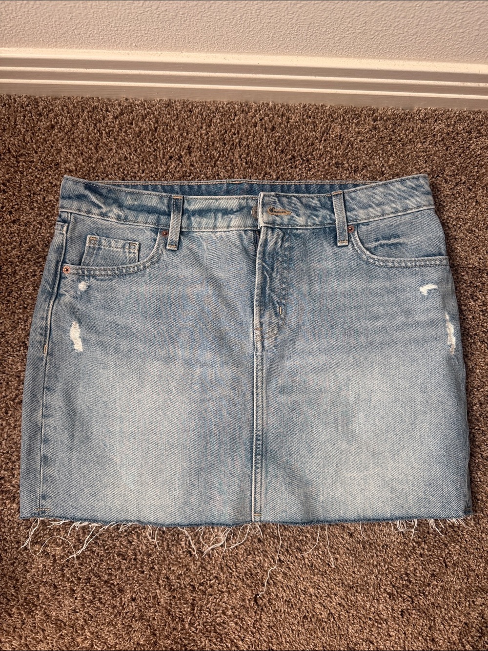 Old Navy Light Wash Denim Mini Skirt